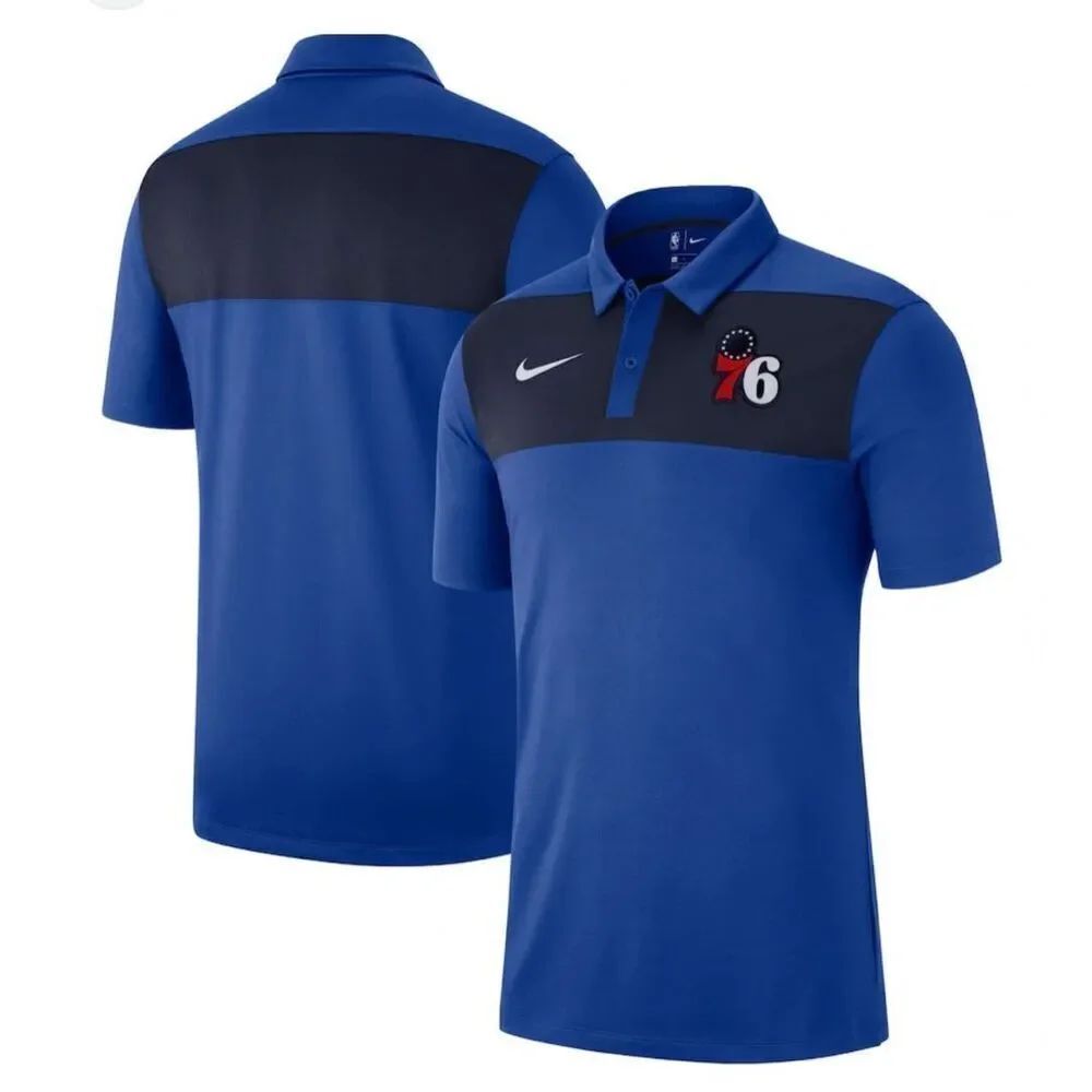 Nike sz M Philly 76ers NBA polo Statement Coaches